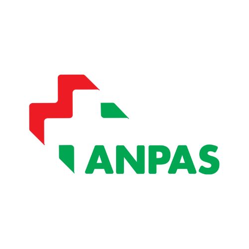 Logo ufficiale ANPAS nazionale con la caratteristica croce medica stilizzata rossa e verde.